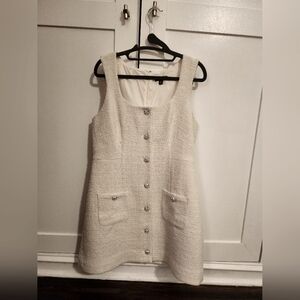 J crew Cream White Sophia Tweed Dress